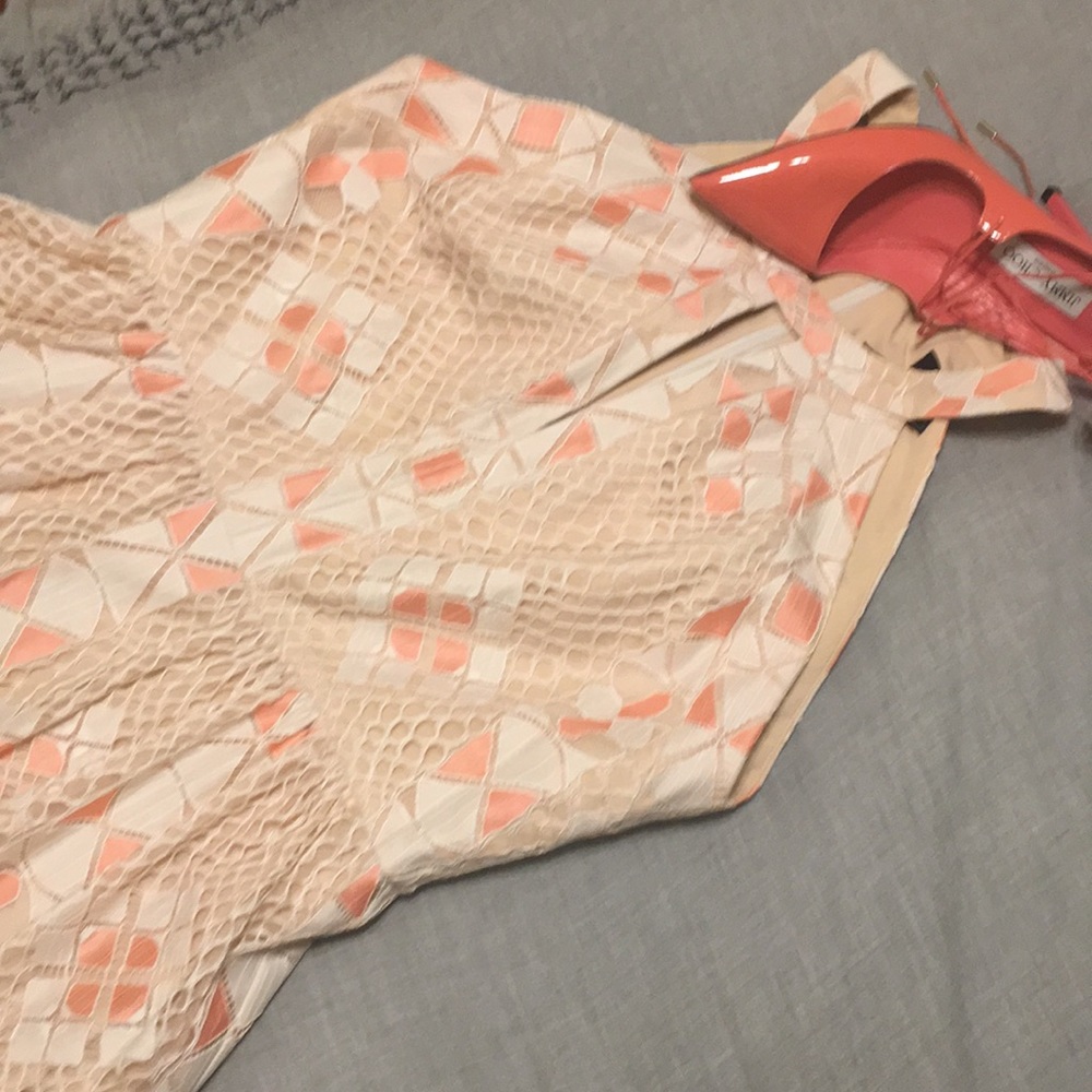 Print peaches and cream dress